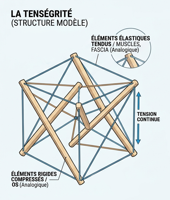 Le principe de la structure de tenségrité