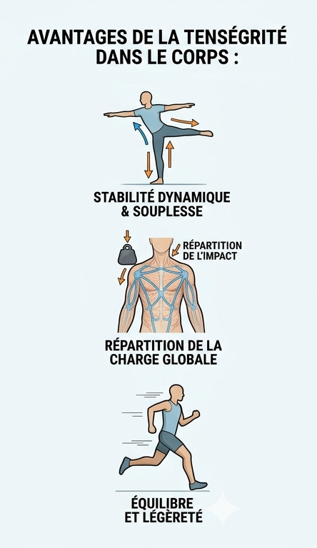 Les avantages de la tenségrité dans le corps